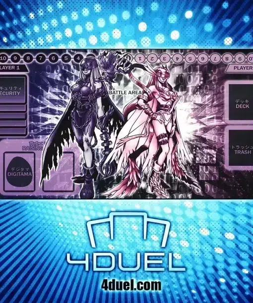 LadyDevimon y Angewomon Custom Playmat