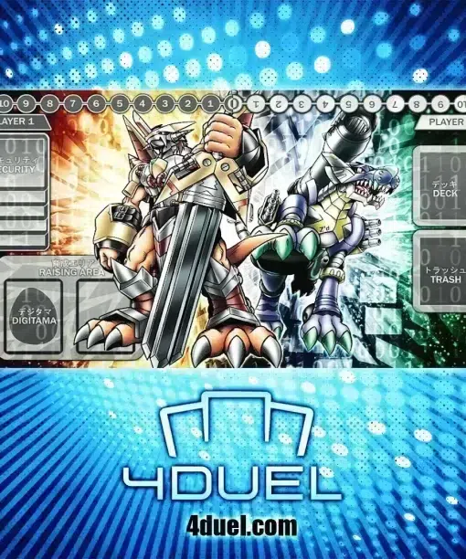 VictoryGreymon y ZeedGarurumon Custom Playmat