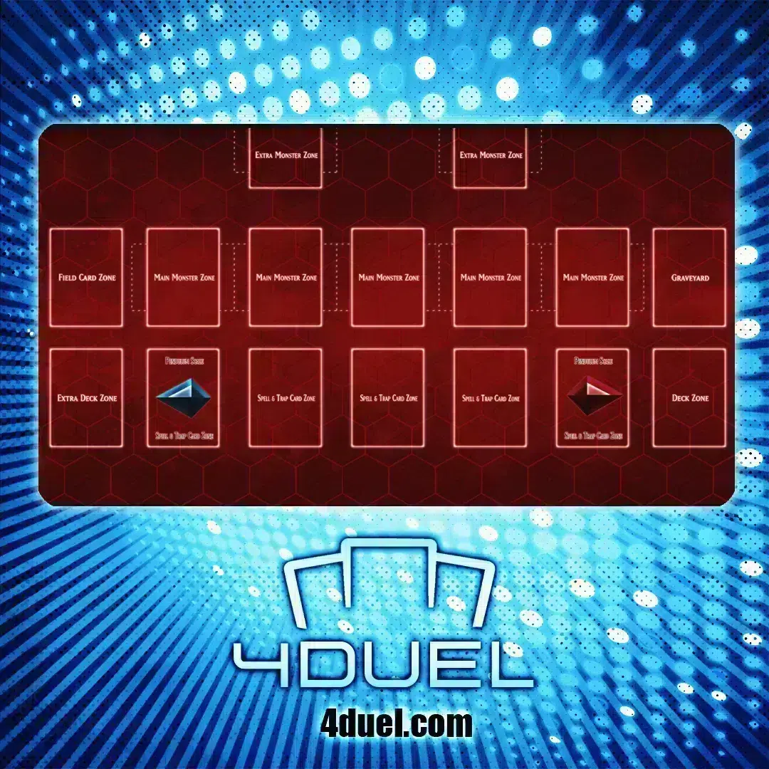 Yugioh Red Custom Playmat